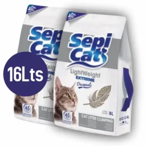SEPICAT LIGHT WEIGHT EXTREME FRESH ARENA AGLOMERANTE LIGERA 16Lts (8Lts + 8Lts) (Rinde Hasta 90días)