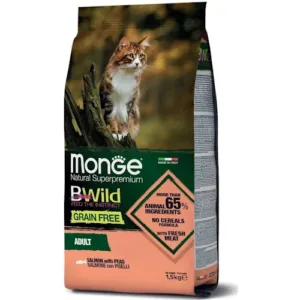 Monge Bwild Grain Free Gato Adulto Sabor Salmón 3Kg