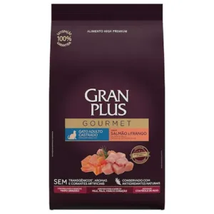 Gran Plus GOURMET Gato Adulto Castrado 10Kg - (Salmón y Pollo)