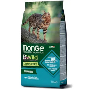 Monge Bwild Grain Free Gato Adulto Sabor Atún 3Kg