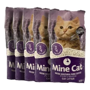 MINECAT - Sanitario Gatos Piedras 18Kg LAVANDA - (Piedra Absorbente Blanca)