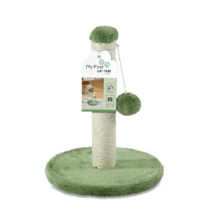 MI PRIMER RASCADOR ÁRBOL PARA GATOS Con Pompon (24 x 24 x 30cm)