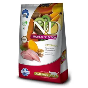 N&D TROPICAL Gato Adulto Castrado - Pollo y Frutas Tropicales 7.5Kg NYD