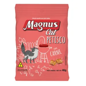 MAGNUS - Snack Para Gatos Galletas - Petisco Sabor Carne 40grs