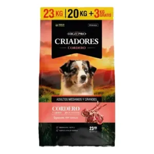 Criadores High Pro Perro Adulto Sabor Cordero 23Kg