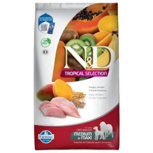 N&D Tropical Perro Adulto Med Y Grande Pollo 12Kg NYD