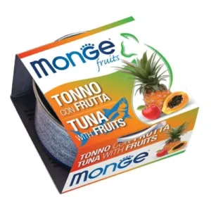 SNACKS - Monge Pate Gato Sabor Atún y Frutas 80Grs